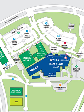 Texas Health Allen Campus Map