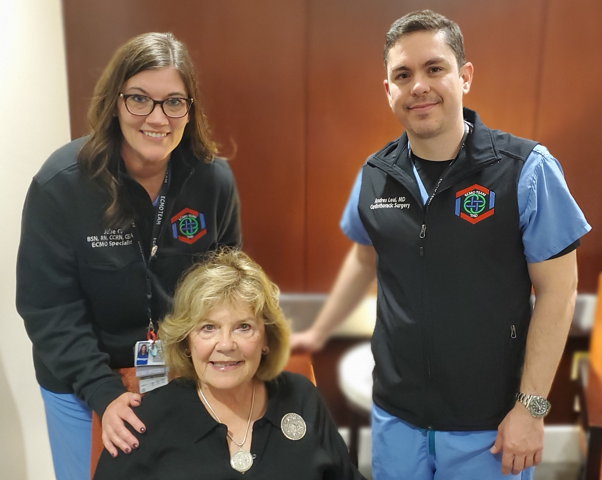 Julie Cox, Linda Potthoff, and Andres Leal, M.D.